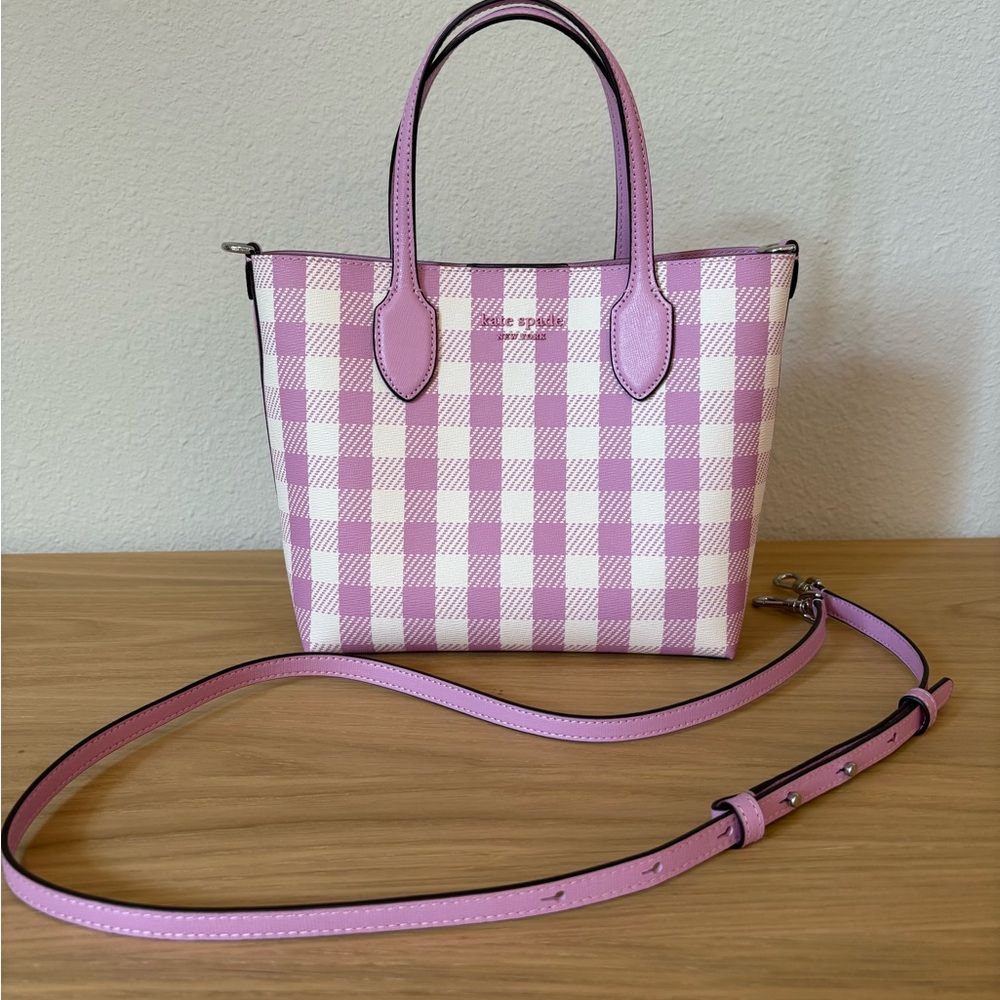 Kate Spade Bleecker Gingham Medium Crossbody Tote